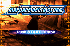 Airforce Delta Storm title screen for GameBoy Advance